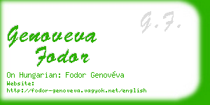genoveva fodor business card